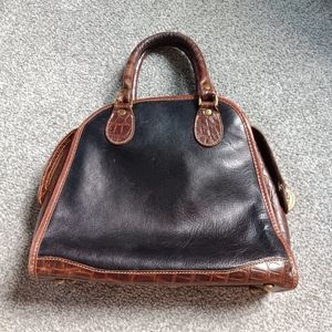 Brahmin Leather Croc Embossed Handbag